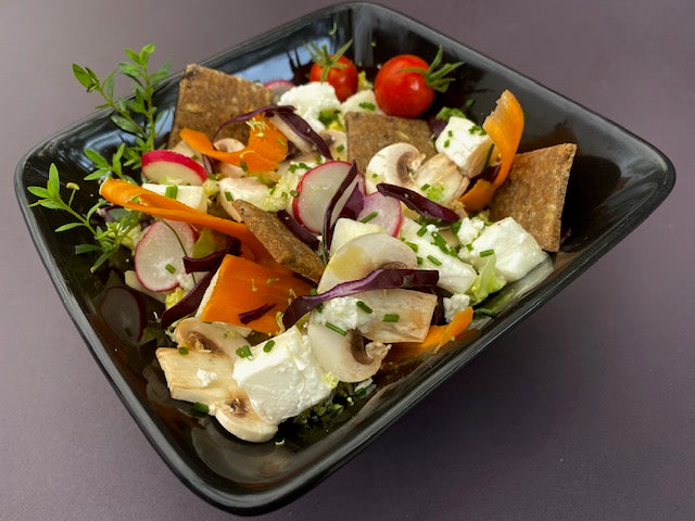 Recette Salade folle aux Crackers Sarrasin, Seigle, Olives