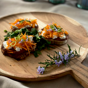 Tartine Betterave Chèvre frais Carottes